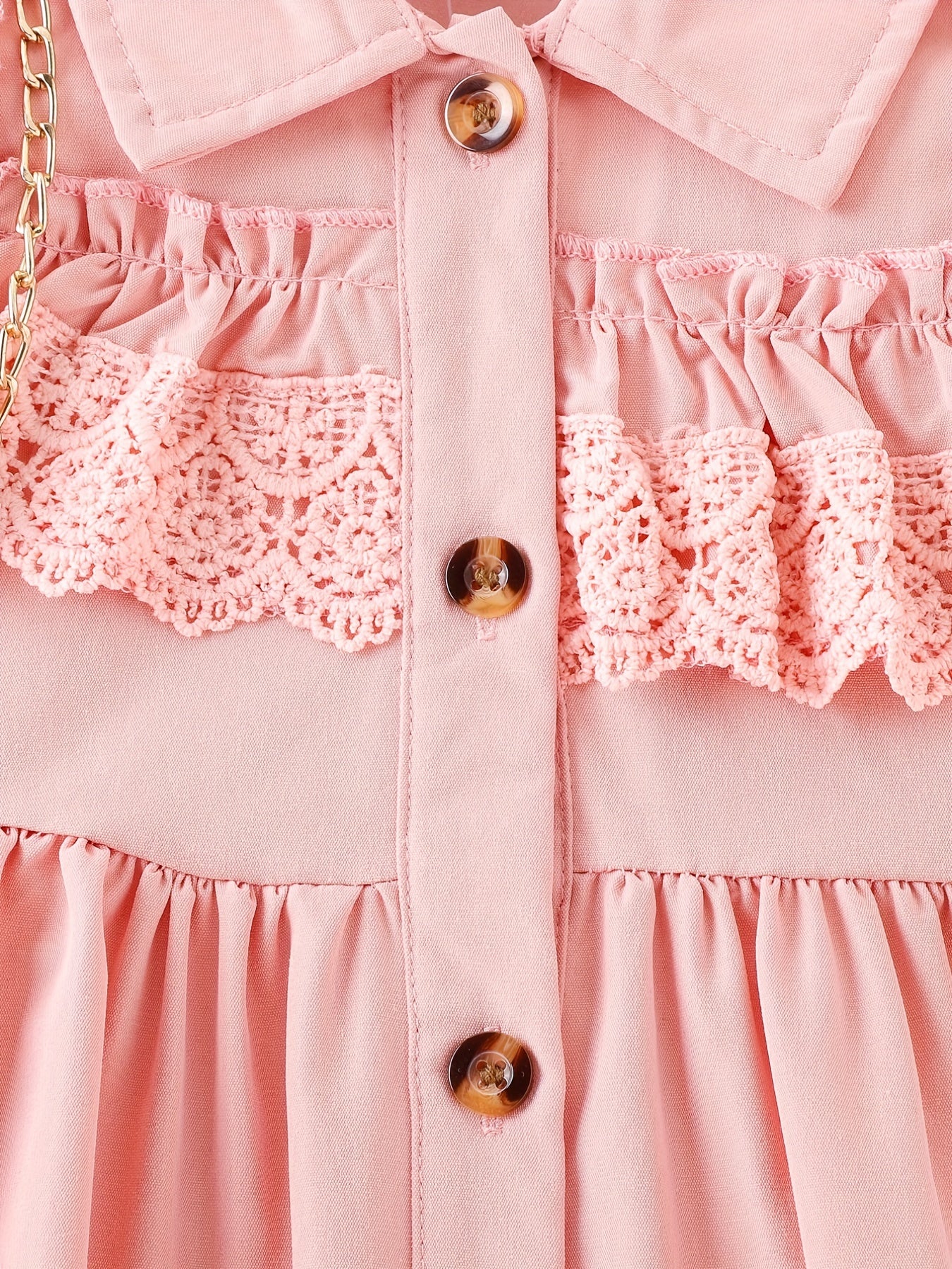 Baby Girls Ruffle Lace Trim Sleeveless Dress