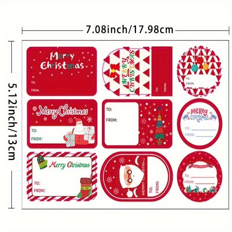 10 Pack Christmas Decorative Gift Stickers Self-adhesive Labels