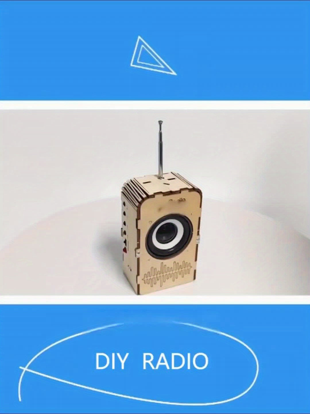 Educational Science DIY Radio Kit, Light Yellow Plywood