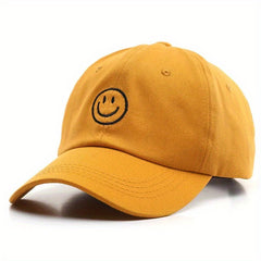Smiling Face Embroidery Baseball Cap Unisex Dad Hat