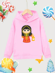Girl Lantern Print Cotton Hoodie Casual Top