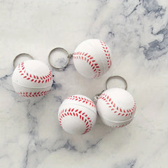 4pcs Baseball Key Chain Squeeze Toy Vent Stress Ball