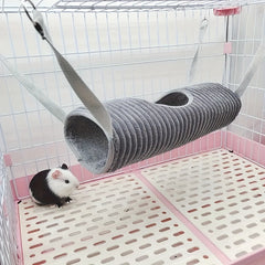Cozy Pet Plush Hammock: Hanging Tunnel Swing for Hamsters & Chinchillas
