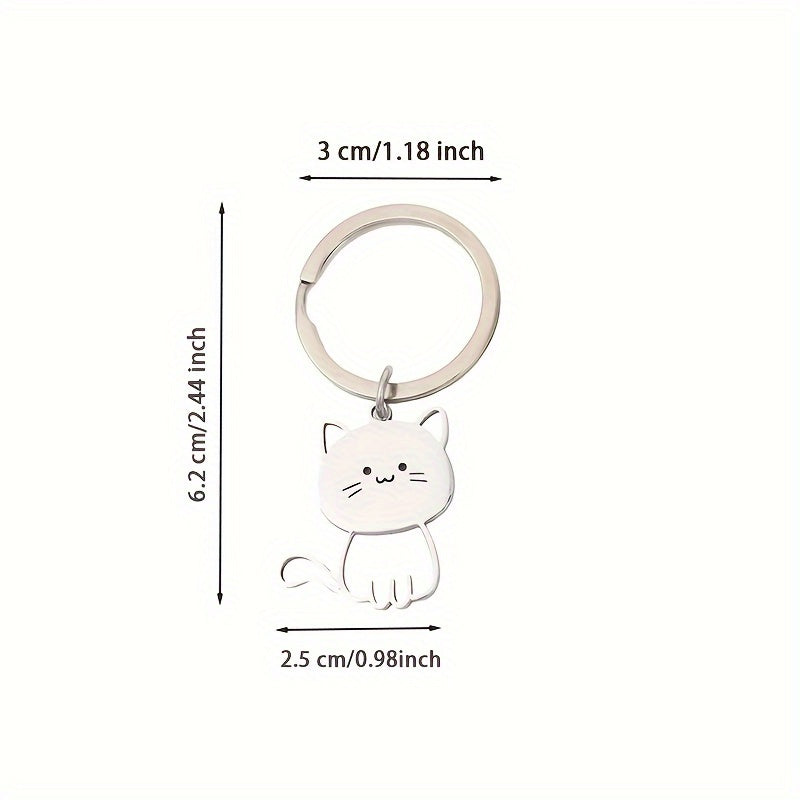 Cat Cartoon Keychain Couple Bag Key Pendant Gift