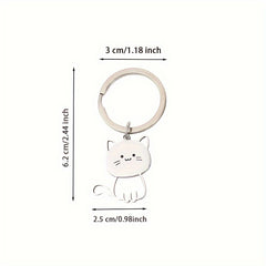 Cat Cartoon Keychain Couple Bag Key Pendant Gift