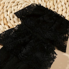 2 Pairs Floral Print Lace Stitching Socks Women's Stockings