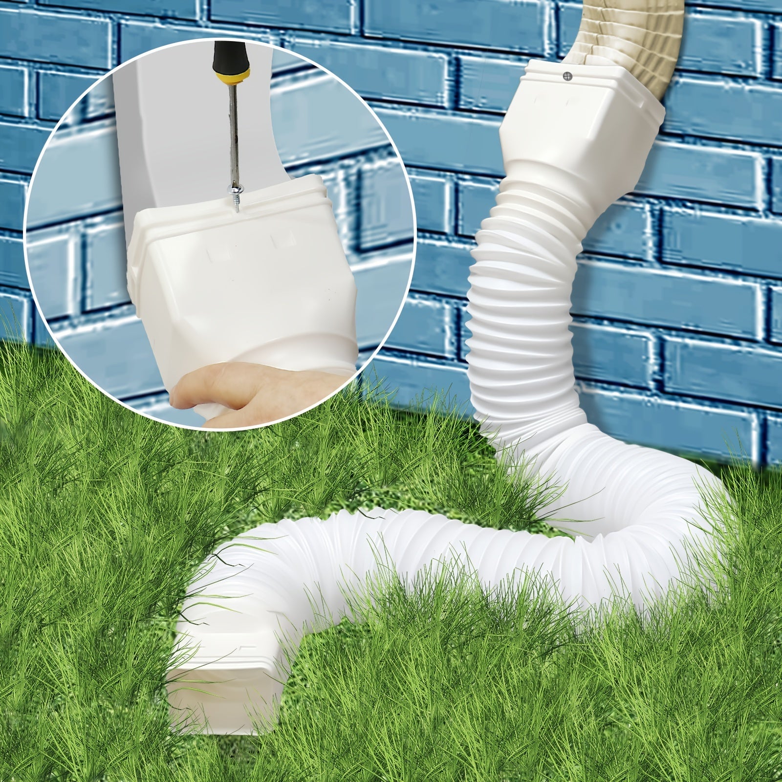 Downspout Extender Telescopic Rain Gutter Drain Extension Flexible Tool