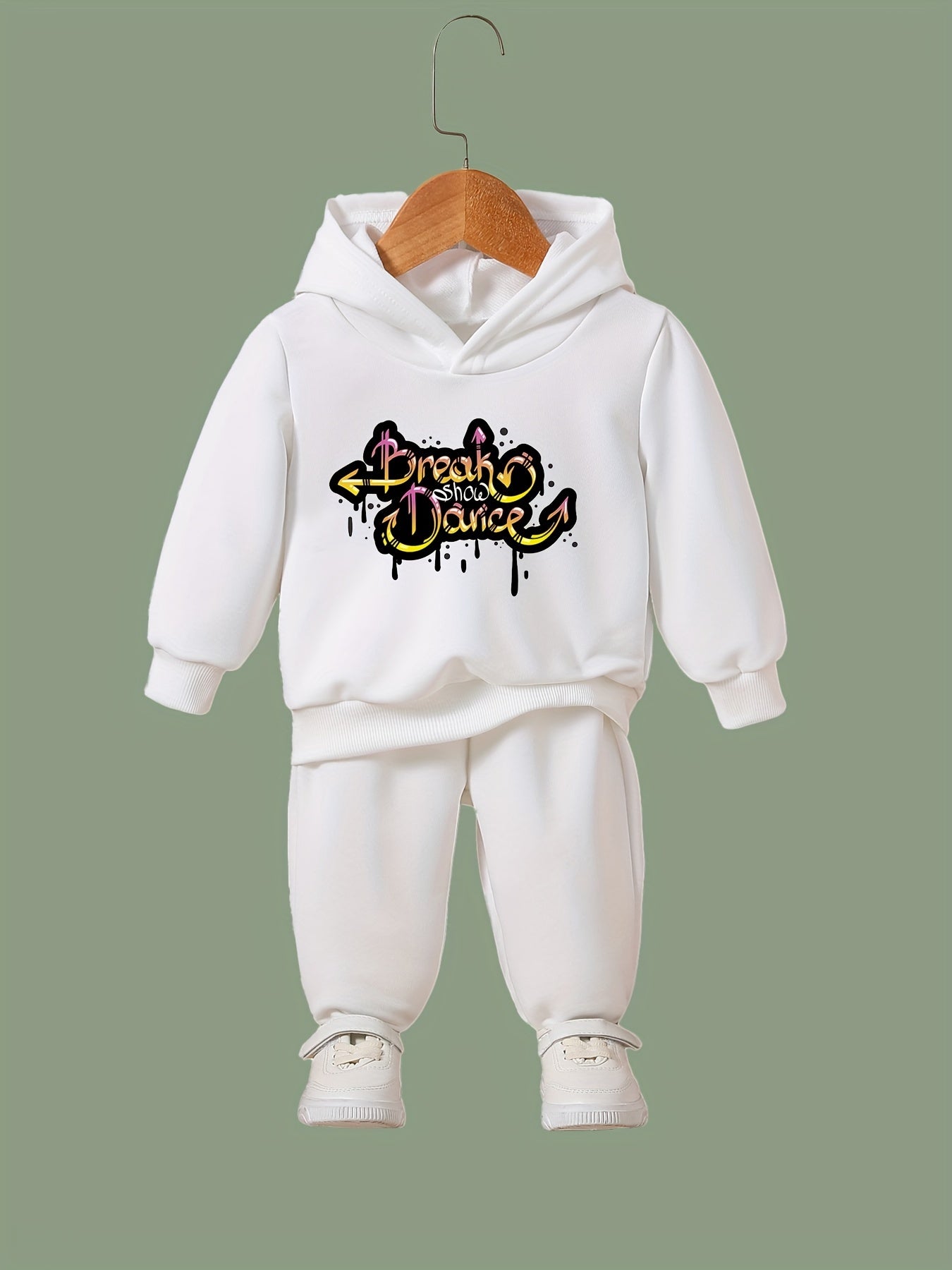 OERYUI Letter Print Hoodies Jogger Set Girls Boys Spring Fall Christmas Gift