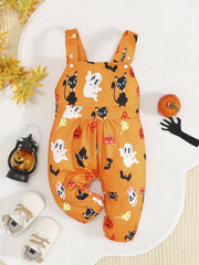 Halloween Party Bib Overalls for Toddler Baby Boys Girls