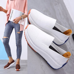 Women's Casual Sneakers Flying Woven Slip on Loafers