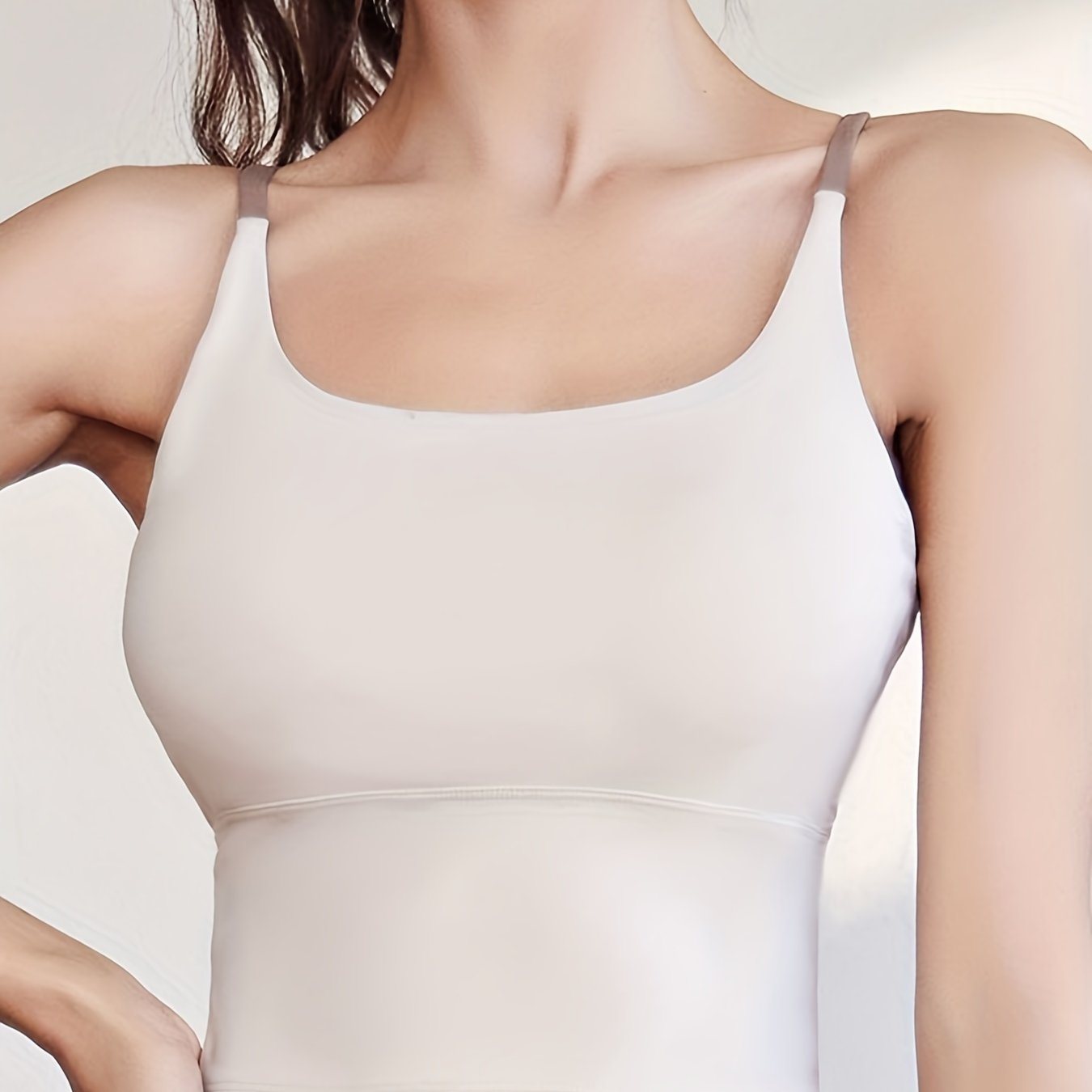 Teens Nude Sports Bra High Stretchy Yoga Tank Top