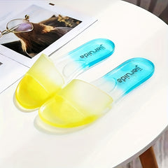 Women's Letter Graphic Slippers Waterproof Flat Slides