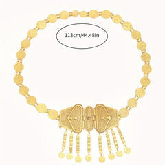 Wide Metal Waist Chain Bohemian Belt For Men