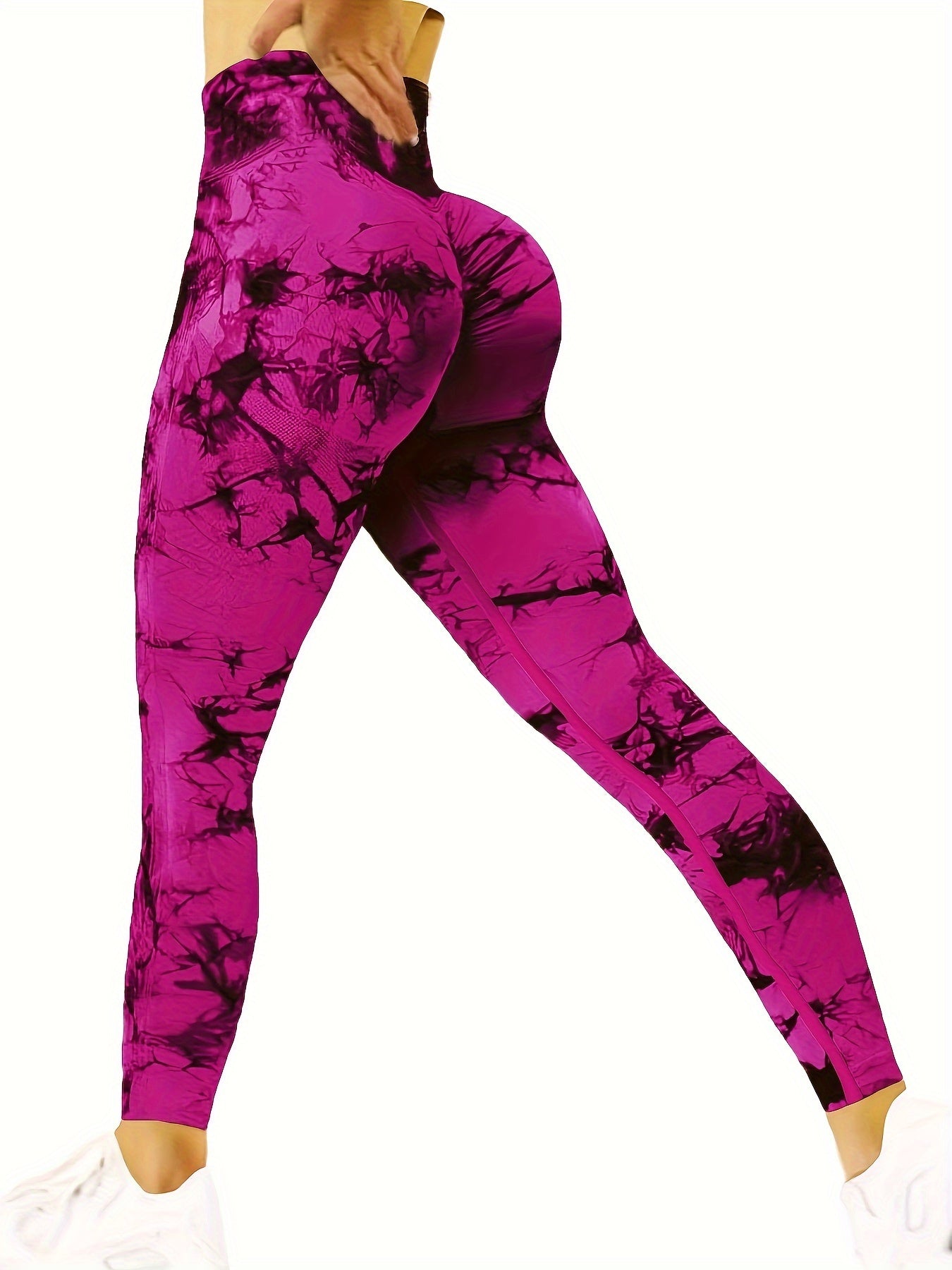 Women's Tie Dye High Waist Yoga Leggings Hip Lifting Sports Pants
