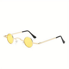 Round Sunglasses With Glasses Chain UV Protection For Photography