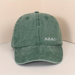 Mama Embroidery Baseball Cap Candy Washed Distressed Sun Hat Outdoor Sports Dad