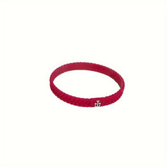 2pcs Solid Sports Bracelet Durable Silicone Wristband Couple Bracelet