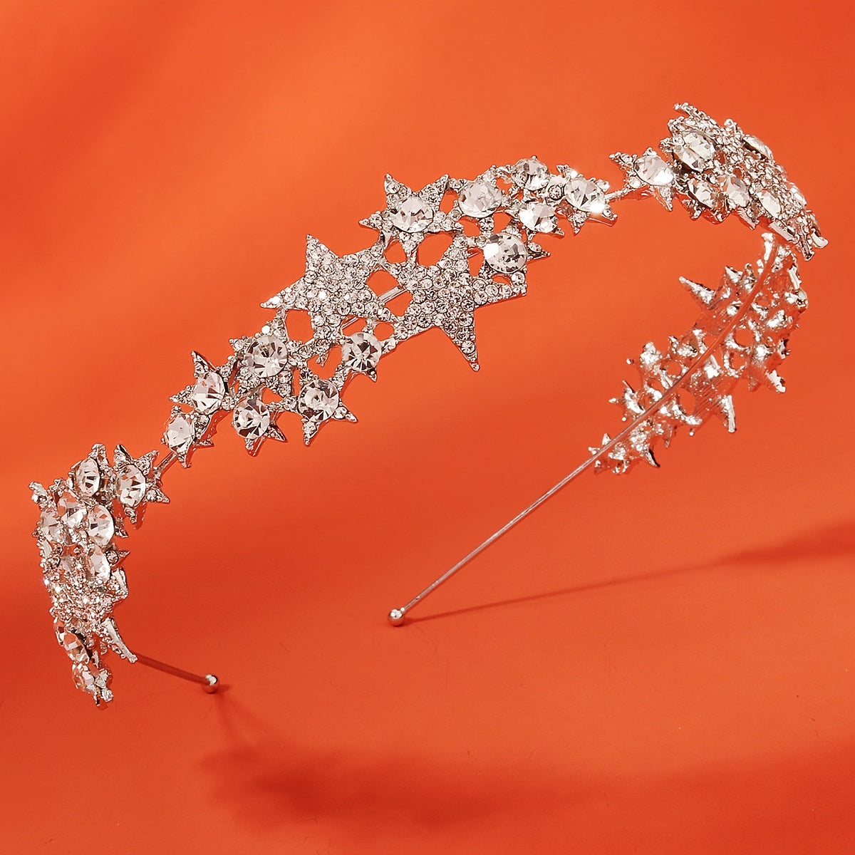 Crystal Stars Alloy Tiaras Crown for Women Prom Hair Accessories