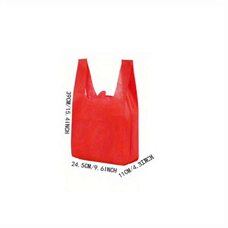25 Reusable Eco-Friendly Tote Bags 1.41oz Non-woven Grocery Store Party Dress