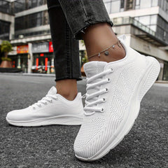 Women's Mesh Sneakers Low Top Lace Up Shoes