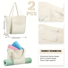 Yoga Mat Tote Bag Pilates Canvas Carrier Pocket Handbag