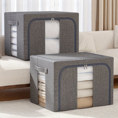 Large Capacity Storage Box With Handles & Visible Window Reusable Box