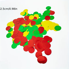 10g Paper Sequin Mixed Green Golden Silvery Red for Christmas Decoration