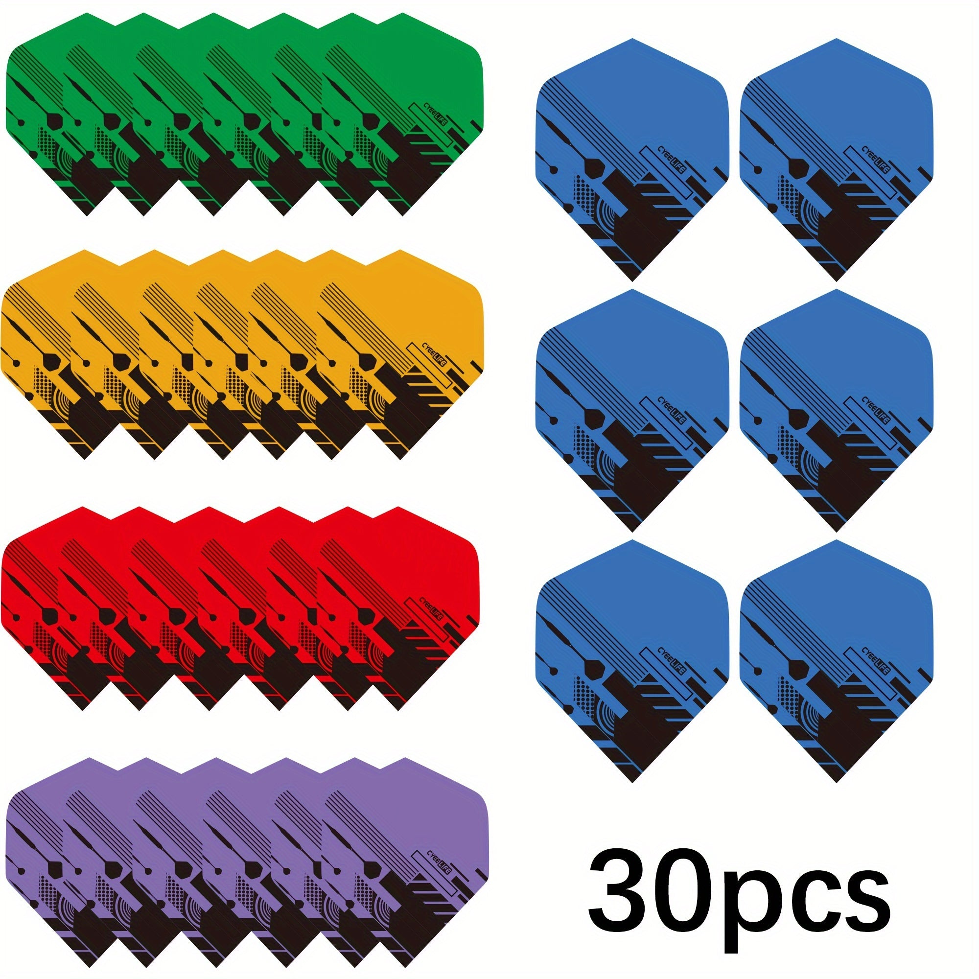 CyeeLife 30pcs PET Dart Tail Wings Dart Accessories