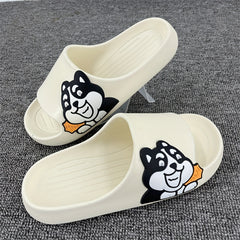 Men's Cartoon Open Toe Slides Soft Sole Platform Slippers