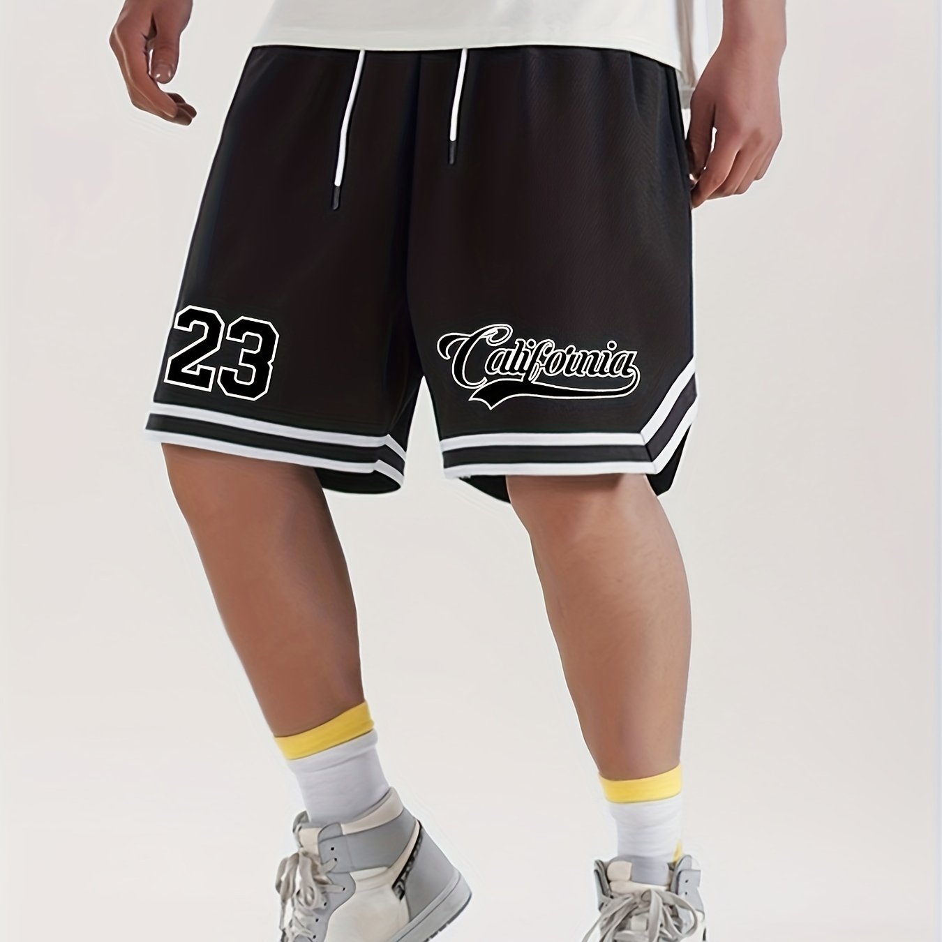 California 23 Striped Drawstring Shorts