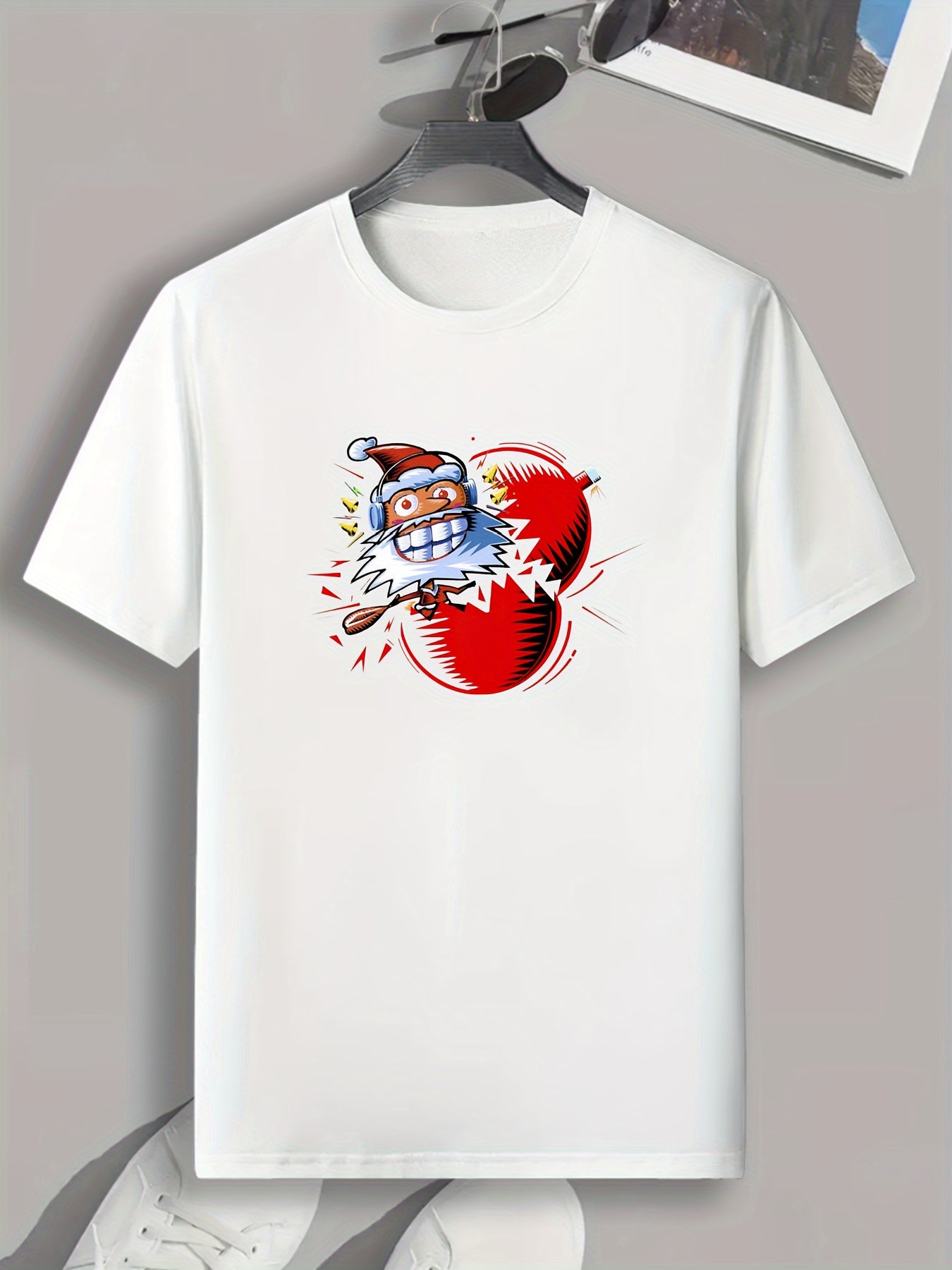 Christmas Santa Claus Print Men's Graphic T shirt
