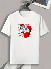 Christmas Santa Claus Print Men's Graphic T shirt