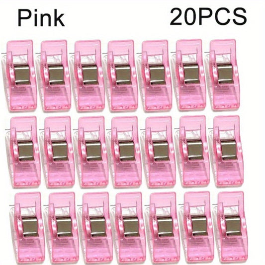 20pcs Colorful Sewing Clips Plastic Clip Storage Patchwork Sewing C