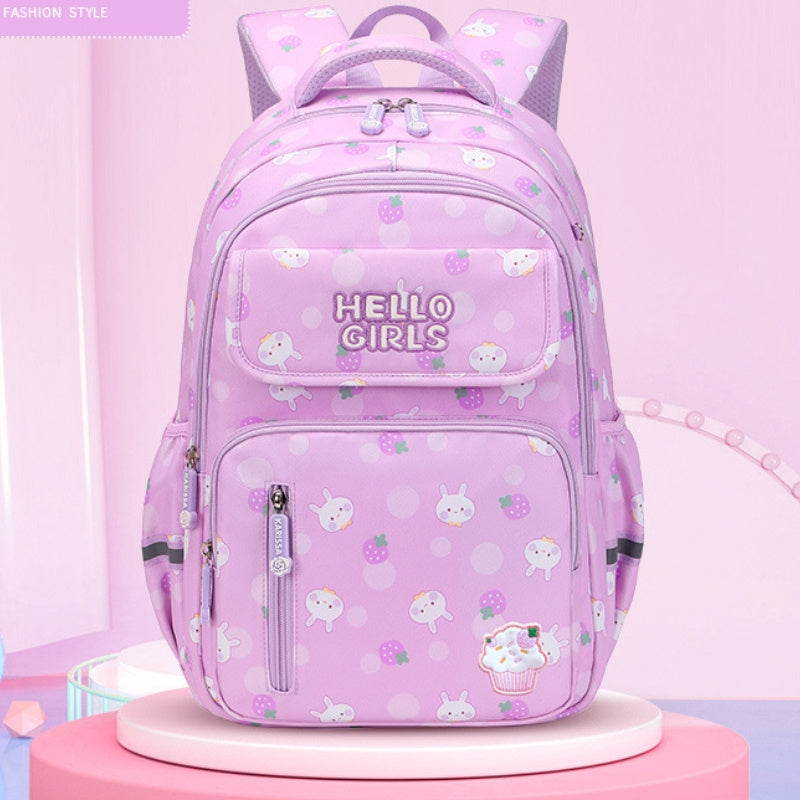 Cartoon Bunny School Bag Large Capacity Backpack for Kids