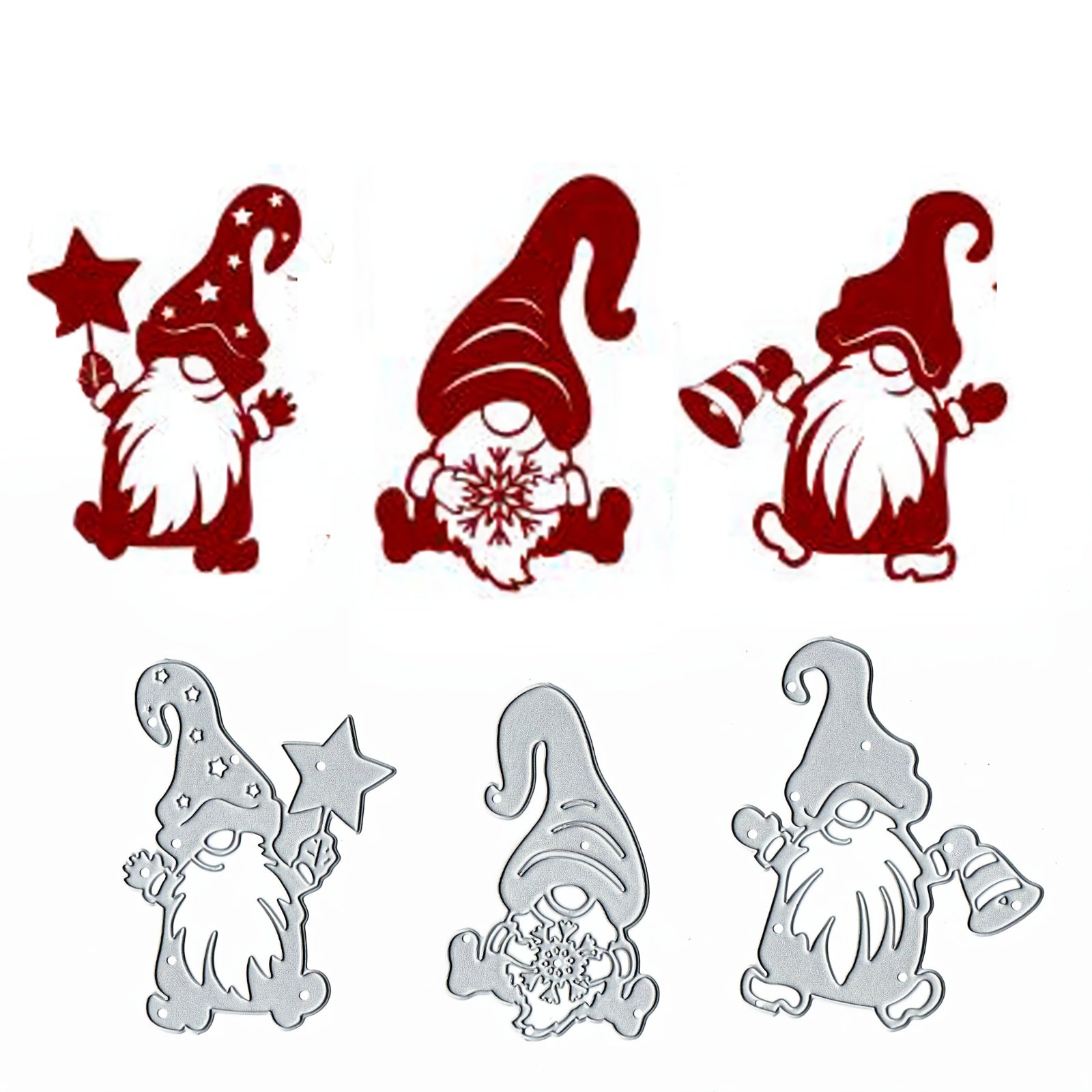 Christmas Santa Claus Die Cuts Snowflake Santa Cutting Dies DIY Scrapbooking