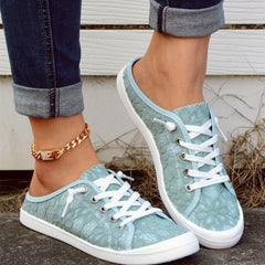 Women's Sea Lace Flower Mules Sneakers Lightweight Casual Shoes