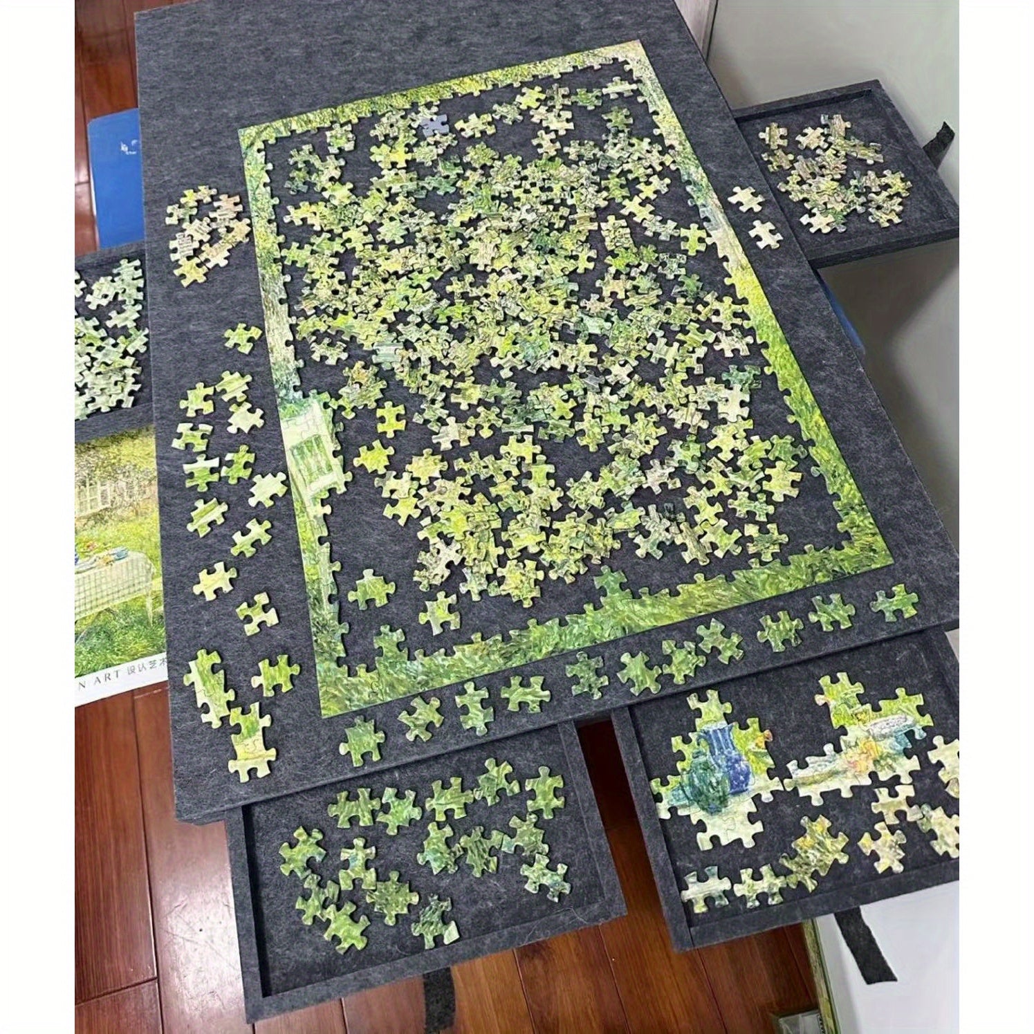 6 in 1 Portable Puzzle Table Set with Stand Cover