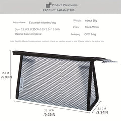 Portable PVC Mesh Toiletry Bag Waterproof Cosmetic Pouch