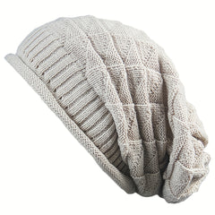 Knit Baggy Beanie Beret Solid Women's Warm Hat
