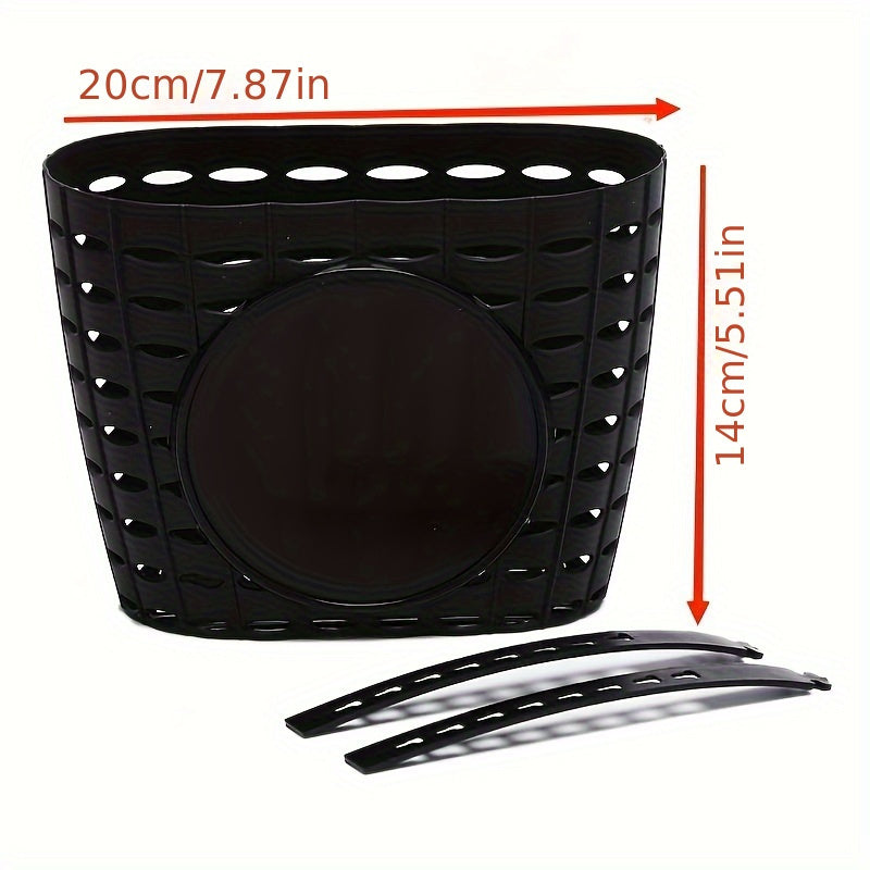 Plastic Bike Basket with Rack Handle for Kids