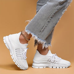Women's Mesh Breathable Running Shoes Lightweight Lace Up Sneakers