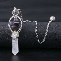 Men's Dowsing Pendulum Quartz Pink Healing Spiritual Tool