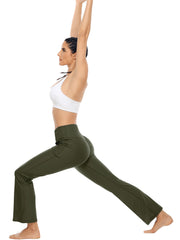 Flare Bootcut Yoga Pants High Waist with Pockets