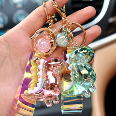 Cartoon Dinosaur Doll Keychain Acrylic Animal Charm Pendant