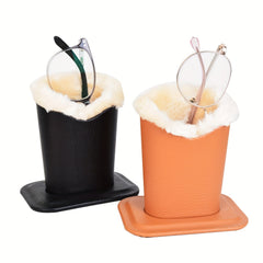 Plush Lined Eyeglasses Holder Stand Protective Glasses Display Case