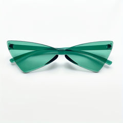 Y2K Triangle Cat Eye Sunglasses Rimless for Beach Party Club