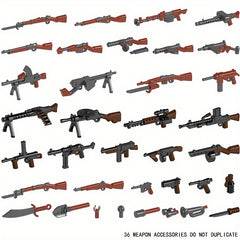 Military Minifigures Building Blocks Weapon Accessories Equipment Bag