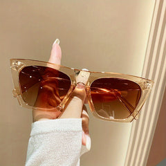 Square Cat Eye Sunglasses UV400 Sun Shades for Beach Travel