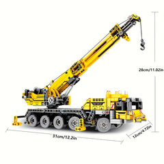 1012pcs Urban Series Engineering Vehicle Building Set with Crane and Bucket