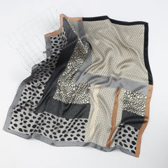 Men's Leopard Spotted Square Scarf for Daily Style